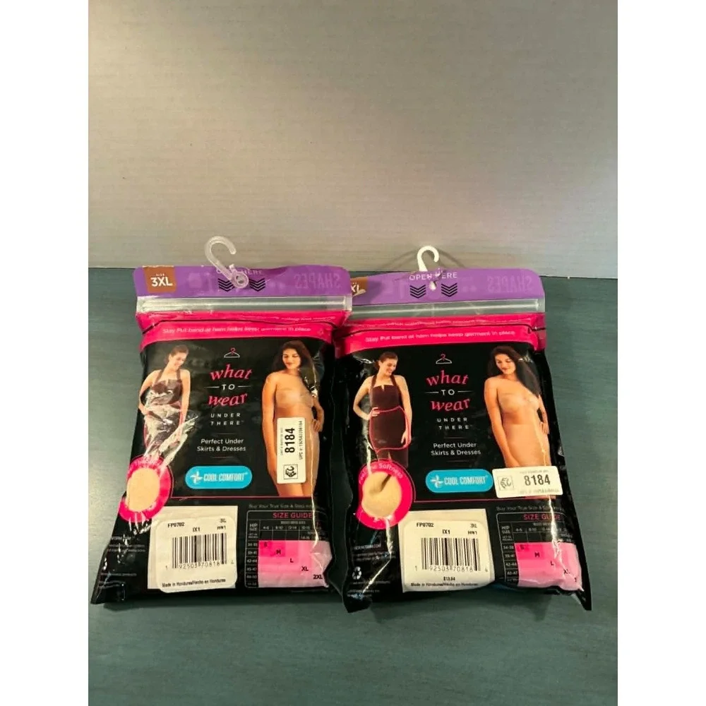 2pk Maidenform Flexees Half Slip 8184 Firm Control Shaping Beige Nude 3XL NEW